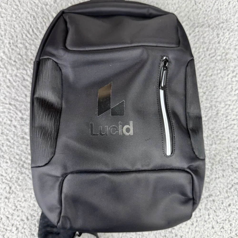 Lucid‎ Motors Black Backpack 1 Strap Tech With USB Ports Acehigh